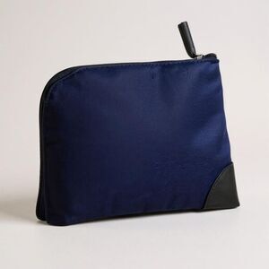 Shinola × American Airlines Amenity Kit Navy Canvas Pouch,Travel Toiletry Bag